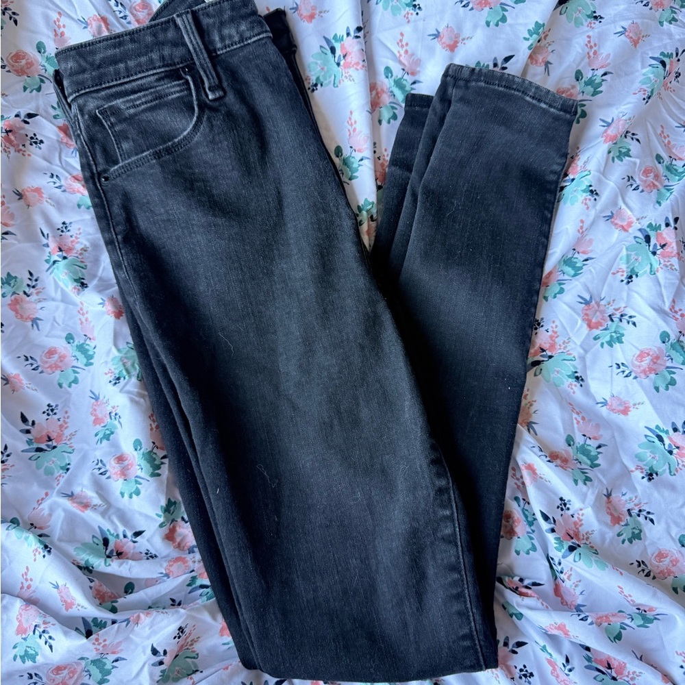 Abercrombie Curve Love High Rise Super Skinny Jeans Size 27 Black Wash